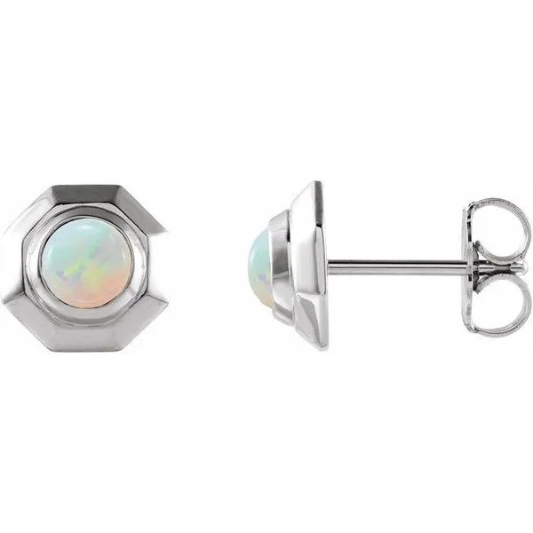 Geometric Cabochon Earrings McCoy Jewelers Bartlesville, OK