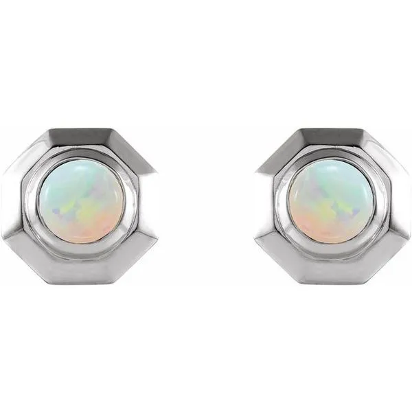 Geometric Cabochon Earrings Image 2 McCoy Jewelers Bartlesville, OK