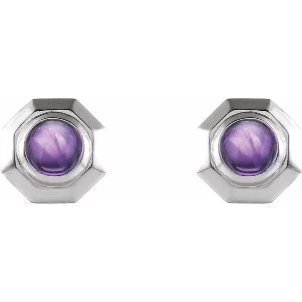 Geometric Cabochon Earrings Image 2 Hopman Jewelers Elkhart, IN