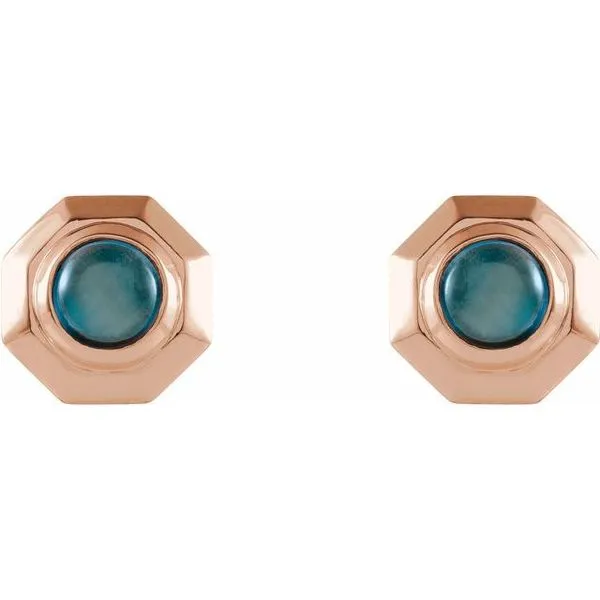 Geometric Cabochon Earrings Image 2 Grayson & Co. Jewelers Iron Mountain, MI