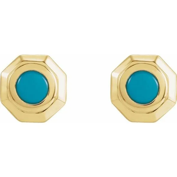 Geometric Cabochon Earrings Image 2 Hopman Jewelers Elkhart, IN