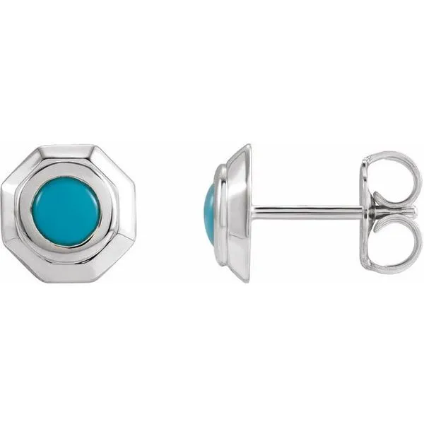 Geometric Cabochon Earrings Hopman Jewelers Elkhart, IN