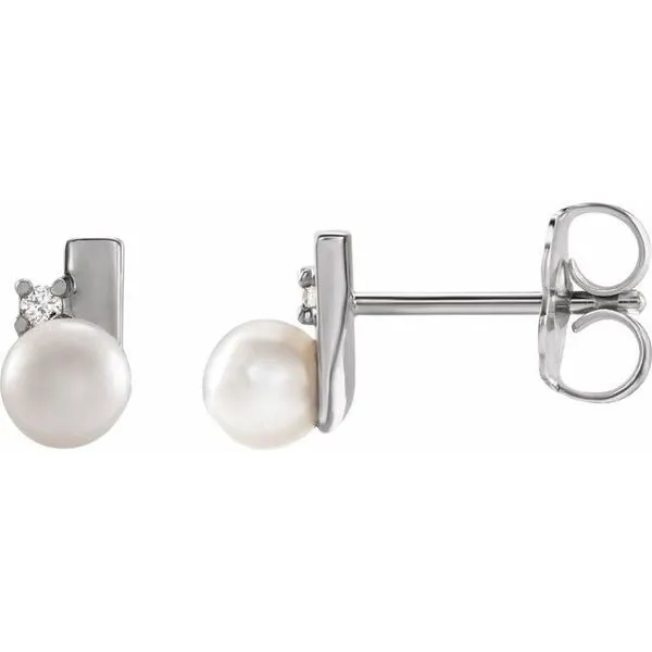 Pearl Geometric Earrings Hopman Jewelers Elkhart, IN