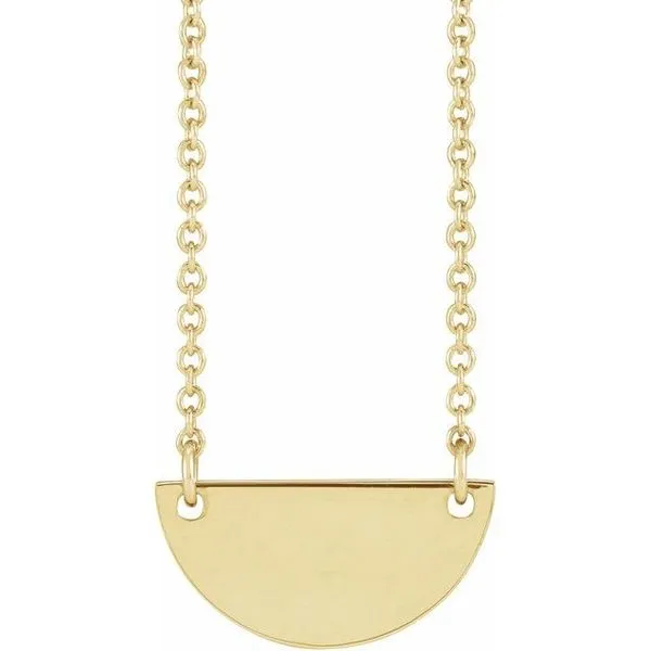 Engravable Half Moon Necklace Michael's Jewelry North Wilkesboro, NC