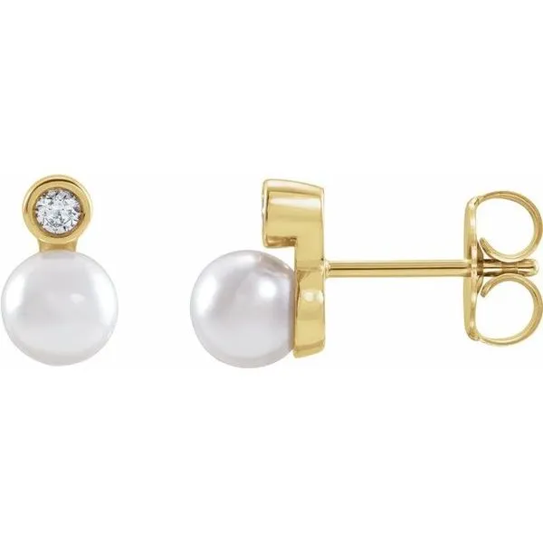 Accented Pearl Earrings Valentine's Fine Jewelry Dallas, PA