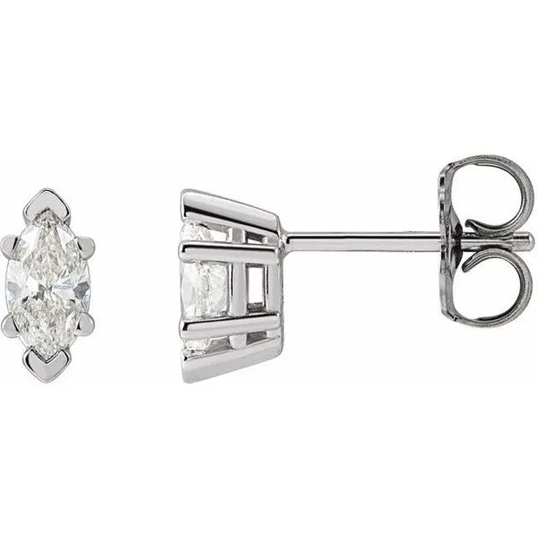 Marquise 6-Prong V-End Stud Earrings Michael's Jewelry North Wilkesboro, NC