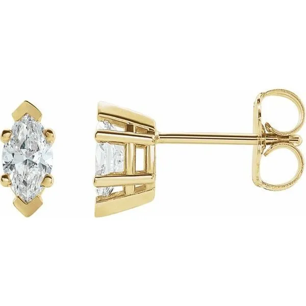 Marquise 6-Prong V-End Stud Earrings James & Williams Jewelers Berwyn, IL