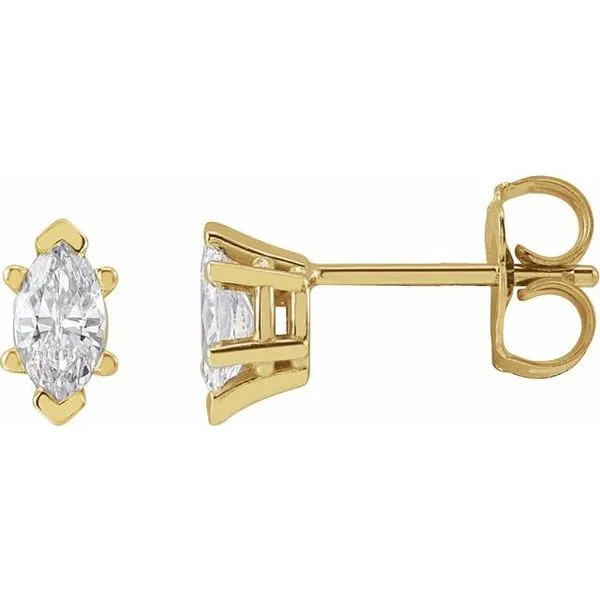 Marquise 6-Prong V-End Stud Earrings Smith Jewelers Franklin, VA