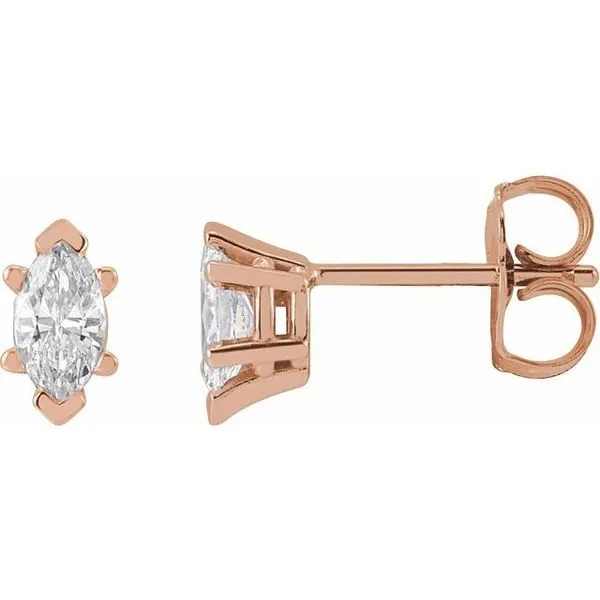 Marquise 6-Prong V-End Stud Earrings Cherry Street Jewelers Tulsa, OK