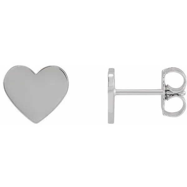 Engravable Heart Stud Earrings Michael's Jewelry North Wilkesboro, NC