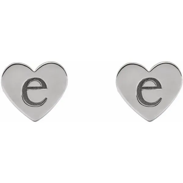 Engravable Heart Stud Earrings Image 3 G.G. Gems, Inc. Scottsdale, AZ