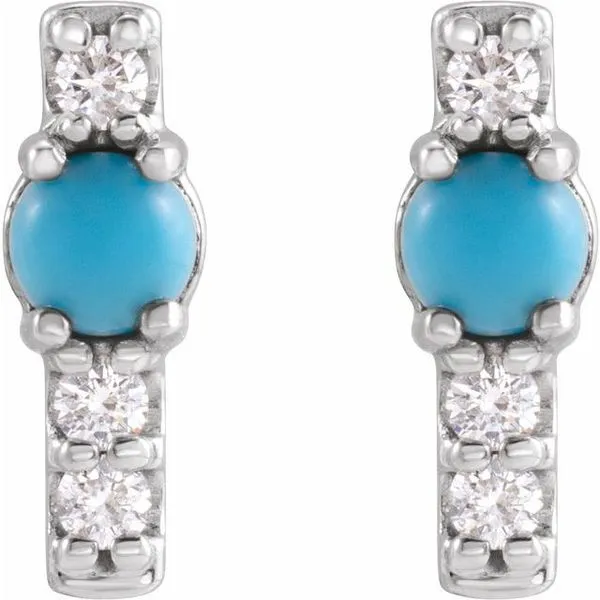 Accented Bar Earrings Image 2 Long Jewelers Chesapeake, VA