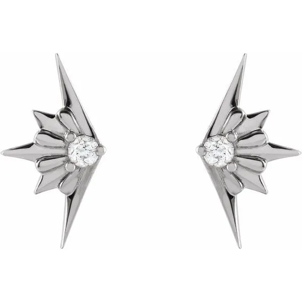 Accented Starburst Earrings Image 2 Becky Beck's Jewelry DeKalb, IL