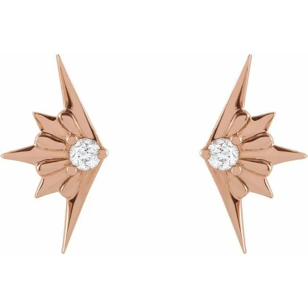Accented Starburst Earrings Image 2 Avitabile Fine Jewelers Hanover, MA