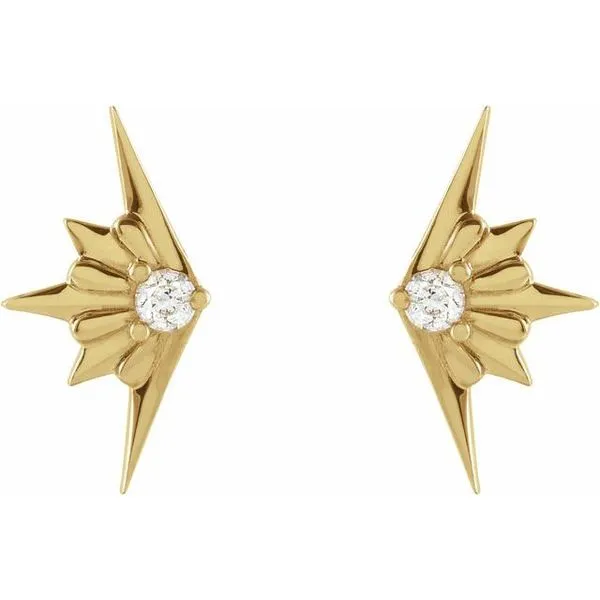 Accented Starburst Earrings Image 2 Milan's Jewelry Inc Sarasota, FL
