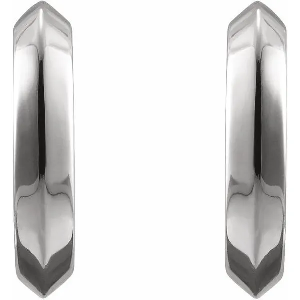 Knife-Edge Hoop Earrings Image 2 James & Williams Jewelers Berwyn, IL