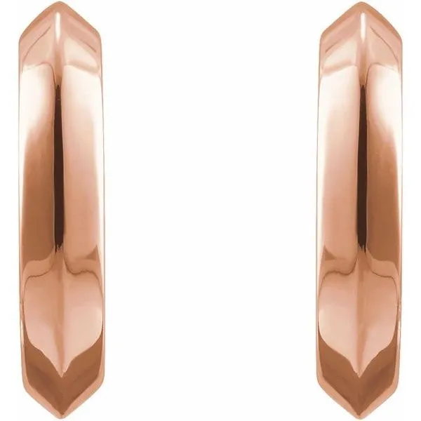 Knife-Edge Hoop Earrings Image 2 Long Jewelers Chesapeake, VA