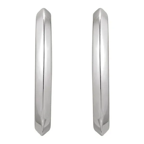 Knife-Edge Hoop Earrings Image 2 Hopman Jewelers Elkhart, IN