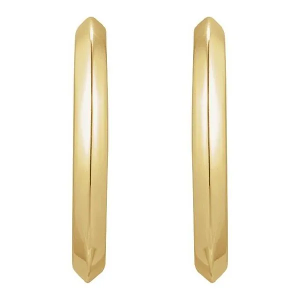 Knife-Edge Hoop Earrings Image 2 Hopman Jewelers Elkhart, IN
