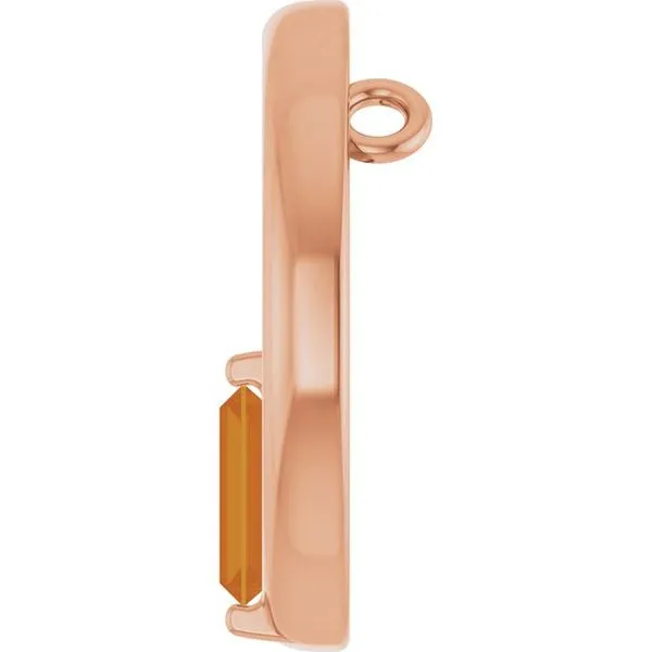 Straight Baguette Circle Pendant Image 3 Cherry Street Jewelers Tulsa, OK