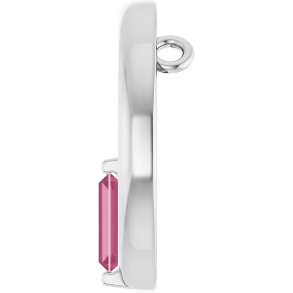 Straight Baguette Circle Pendant Image 3 Diny's Jewelers Middleton, WI