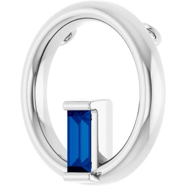 Straight Baguette Circle Pendant Image 2 Michael's Jewelry North Wilkesboro, NC