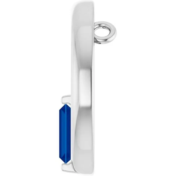 Straight Baguette Circle Pendant Image 3 Diny's Jewelers Middleton, WI