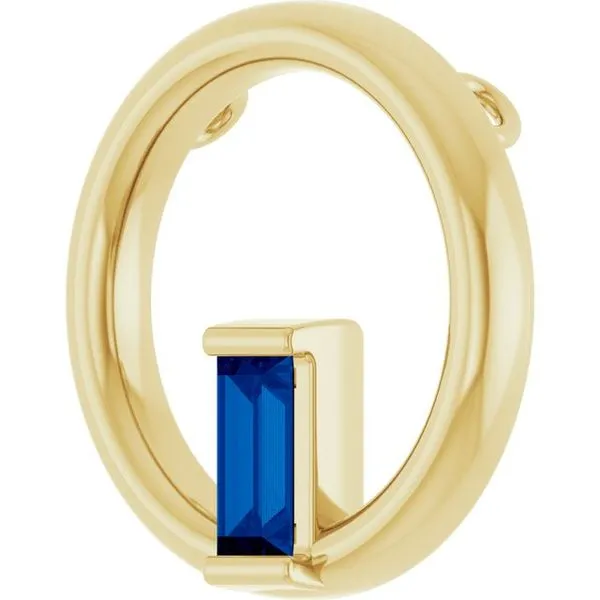 Straight Baguette Circle Pendant Image 2 Cherry Street Jewelers Tulsa, OK