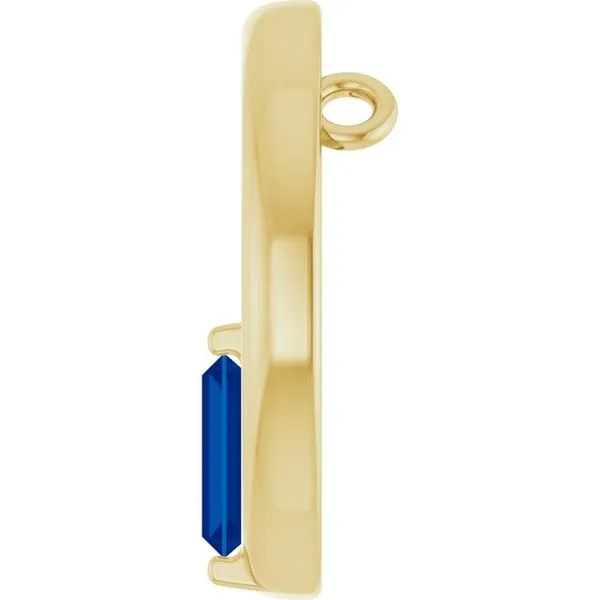 Straight Baguette Circle Pendant Image 3 Diny's Jewelers Middleton, WI