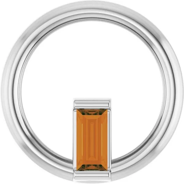 Straight Baguette Circle Pendant Michael's Jewelry North Wilkesboro, NC