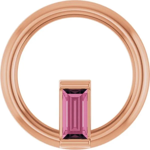 Straight Baguette Circle Pendant James & Williams Jewelers Berwyn, IL