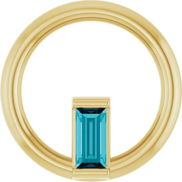 Straight Baguette Circle Pendant Michael's Jewelry North Wilkesboro, NC