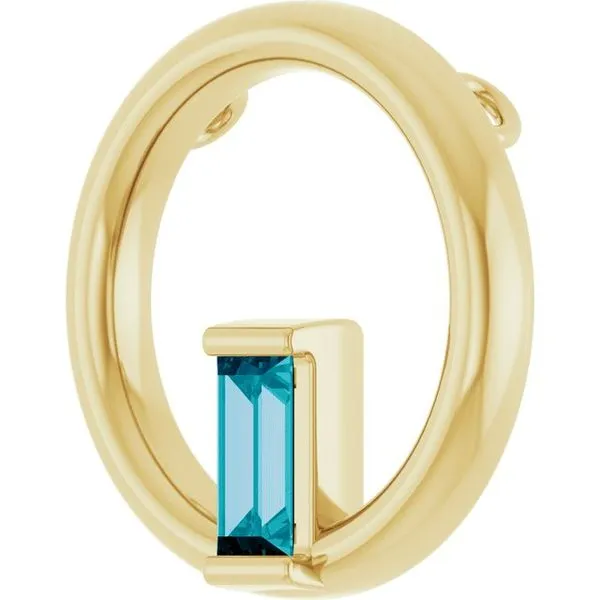 Straight Baguette Circle Pendant Image 2 Cherry Street Jewelers Tulsa, OK