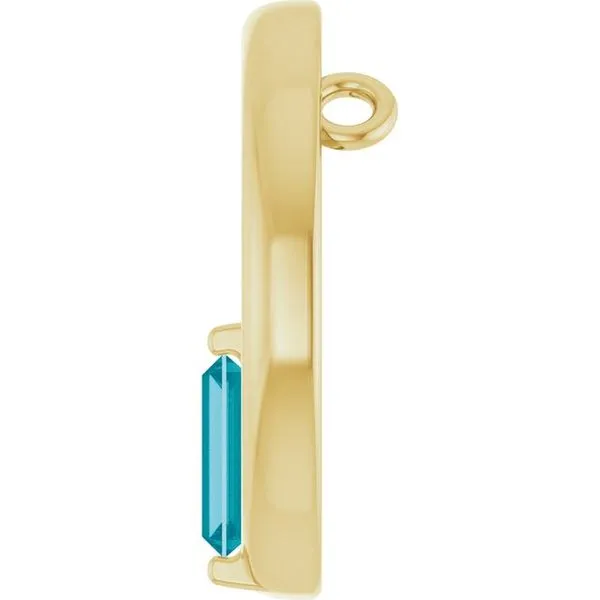 Straight Baguette Circle Pendant Image 3 James & Williams Jewelers Berwyn, IL