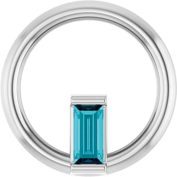 Straight Baguette Circle Pendant James & Williams Jewelers Berwyn, IL