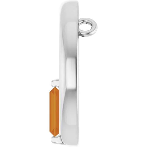 Straight Baguette Circle Pendant Image 3 J. Meredith Jewelers Delafield, WI