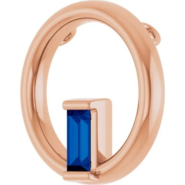 Straight Baguette Circle Pendant Image 2 James & Williams Jewelers Berwyn, IL