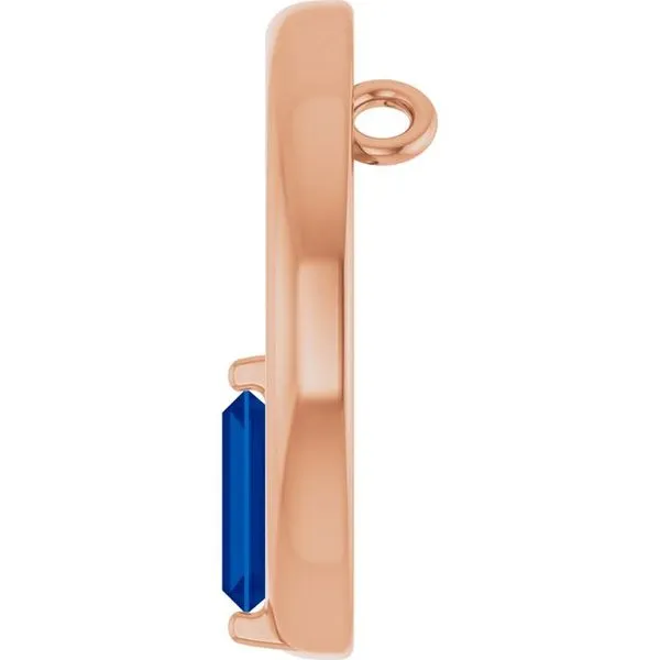 Straight Baguette Circle Pendant Image 3 Michael's Jewelry North Wilkesboro, NC