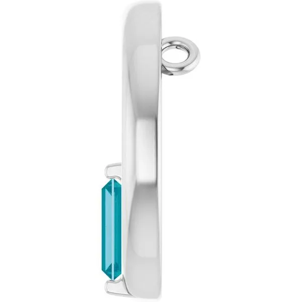 Straight Baguette Circle Pendant Image 3 James & Williams Jewelers Berwyn, IL