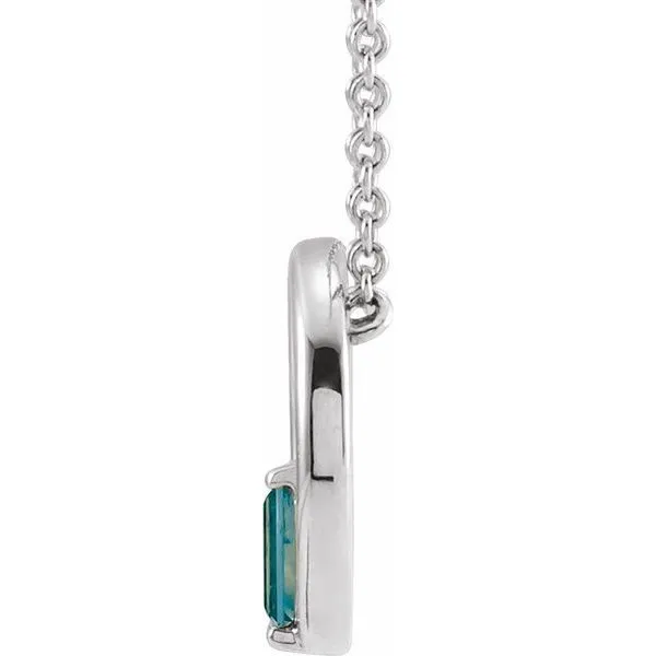 Straight Baguette Circle Necklace Image 2 Comstock Jewelers Edmonds, WA