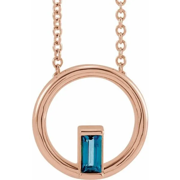 Straight Baguette Circle Necklace Michael's Jewelry North Wilkesboro, NC