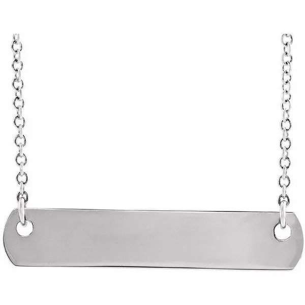 Engravable Bar Necklace D'Errico Jewelry Scarsdale, NY
