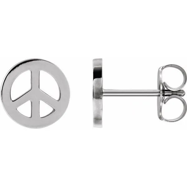 Tiny Peace Earrings Hopman Jewelers Elkhart, IN