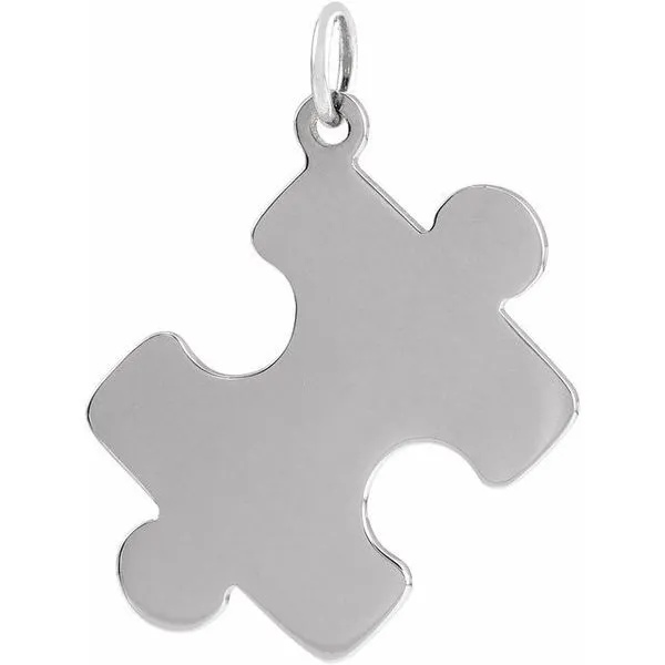 Engravable Puzzle Piece Pendant Linwood Custom Jewelers Linwood, NJ