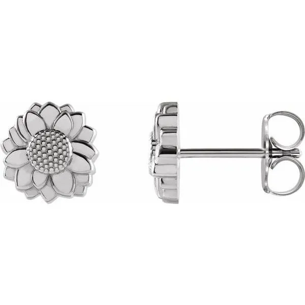 Tiny Sunflower Earrings James Wolf Jewelers Mason, OH