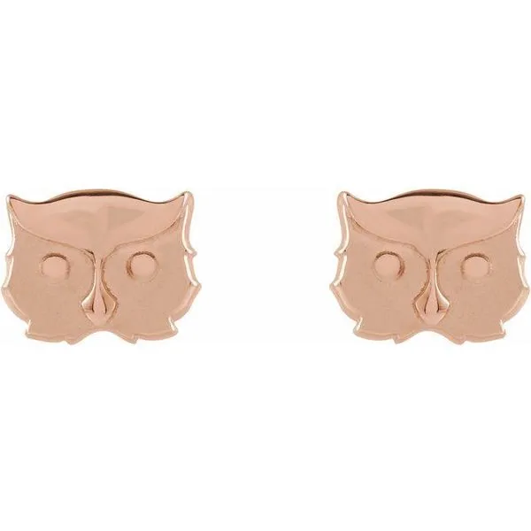 Tiny Owl Earrings Image 2 Rasmussen Jewelers Spanish Fork, UT