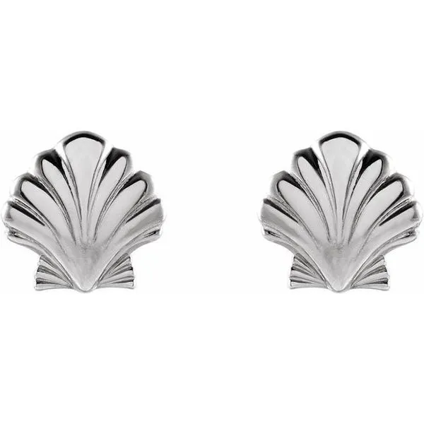 Tiny Shell Earrings Image 2 Studio D Jewelers Woodstock, IL