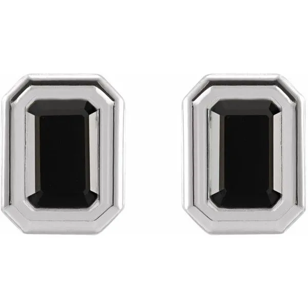 Emerald Solitaire Earrings Image 2 Hopman Jewelers Elkhart, IN