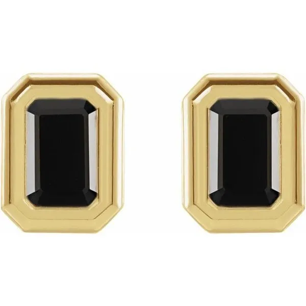 Emerald Solitaire Earrings Image 2 Hopman Jewelers Elkhart, IN