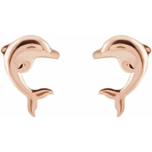 Dolphin Earrings Image 2 M. J. Thomas Jewelers, Ltd. Stratford, CT